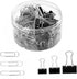 340PCS Paper Clips Binder Clips Teacher Supplies for Classroom Paperclips Small Binder Clips Paper Clips Assorted Sizes, School, Office (Black)...