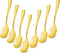 Qeirudu 4 Inch Gold Plastic Mini Spoons, 100 Pack Disposable Tasting Spoons Heavy Duty Small Dessert Spoons for Party Dessert Shooters, Food Sampl...