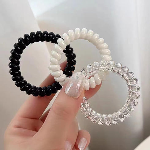 Spiral Hair Ties 20 Pieces No Crease Coil Hair Ties Traceless Phone Cord Hair Ties Waterproof Elastics Hair Bands No Damage Hair Scrunchies Ponyta...