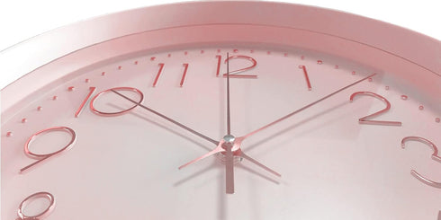 Maxspace Pink Wall Clock Silent Non-Ticking, 12in Analog Wall Clock in Battery Operated?Cute Decorative Clock for School Office Classroom Bedroom ...