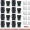 MUYI 10 Kit 3 Pin Way Waterproof Electrical Plugs 2.5mm Series Terminal Pins Weatherpack Connectors Automotive Replacement Kits with Spudger...