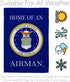 Breeze Decor Home of Airman Garden Flag Armed Air Force USAF United State American Military Veteran Retire Official House Decoration Banner Small ...