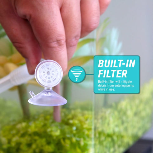 TERA PUMP TRFTCLN-S (BPA-Free) Nano Aquarium Cleaner Fish Tank Gravel & Sand Cleaner for Small Aquariums Under 10 Gallons...