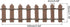 MECCANIXITY 6pcs 3.9 Inch Miniature Garden Fence, Mini Ornament Wood Picket Fence Decorative for Dollhouse Home DIY, Brown...