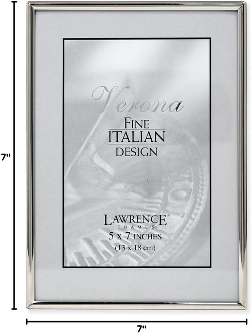 Lawrence Frames Simply Metal Picture Frame, 5 by 7-Inch, Silver...