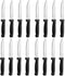 Pleafind 16-Pcs Steak Knives, 8.5 Inch Serrated Knives, Stainless Steel Steak Knives, Meat Knife for Table, Elegant Black Steak Knife Set for Home...