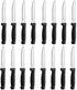 Pleafind 16-Pcs Steak Knives, 8.5 Inch Serrated Knives, Stainless Steel Steak Knives, Meat Knife for Table, Elegant Black Steak Knife Set for Home...