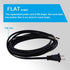 Replacement Power Cord Pigtail 18AWG 2 Prong 6FT Flat Shape 2 Wire Power Supply Cord Open End 110V Polarized Plug Black Cable 18 Gauge Open Wire 2...