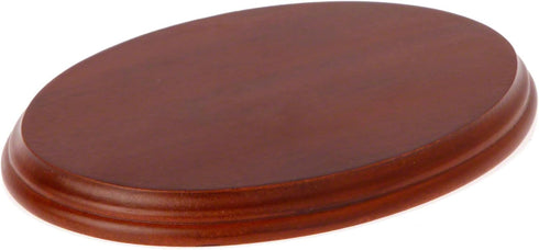 Plymor Fruitwood Oval Wood Display Base, 7.375" W x 5.375" D x 0.75" H (Display Dimensions 7.0625" W x 5.0625" D)...