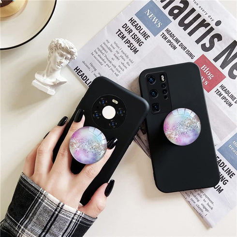 Clear Crystal Glitter Collapsible Expandiing Moblile Phone Grip Stand Holder for Smartphones and Tablets Cell Phone Accessory (Colorful Glitter).....