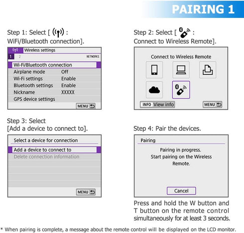 JJC Wireless Bluetooth Remote Control Replace Canon BR-E1 for Canon EOS R100 R50 R10 R8 R7 R6 Mark II R6 R5 M50 M6 Mark II M200 6D Mark II Reble T...