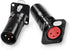 MEIRIYFA XLR 3 Pin Female to Male Pass Through Panel Mount Jack, Mic XLR 3PIN D Series Type Adapter Feed/Pass Thru Converter Compatible with Micro...