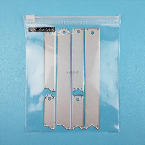 Label Hang Tag Metal Cutting Dies for Card Making, Paper Embossing Die Cuts Kit Templates, Storage Pockets Supplies, Photo Frame Album DIY Scrapbo...