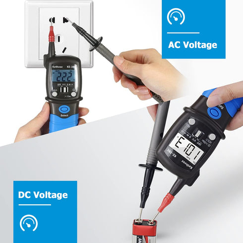 Voltage Tester Digital Multimeter Pen, Kethvoz Voltmeter 600V Electrical Meter, 6000 Count TRMS AC DC Volt Detector Ohmmeter Continuity Tester wit...