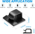 100 Pcs Small Black Adhesive Cable Clips for Cord Management Under Desk Nightstand Phone PC Charger Plug Speaker Cord Holder Keeper Hook Wall Wire...