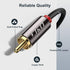 J&D 2 RCA M/M Stereo Audio Cable, Gold-Plated 2RCA Male to 2RCA Male Copper Shell Auxiliary Audio Cord for Home Theater HDTV Amplifiers Hi-Fi Syst...