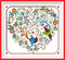 Benway Counted Cross Stitch Kit Colorful Phoenix Fenghuang Heart 14 Count 41x38cm...