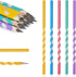AUAUY Colored Rod Capped Hole Pencil - 5 Colors - 12 Pieces...