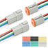 2 Set 6 Pin DT Deustch Waterproof Automotive Electrical Butt Connector with 16AWG -40?-105? 600V Wires and Heat Shrink Tubes Connectors Kit for Ca...