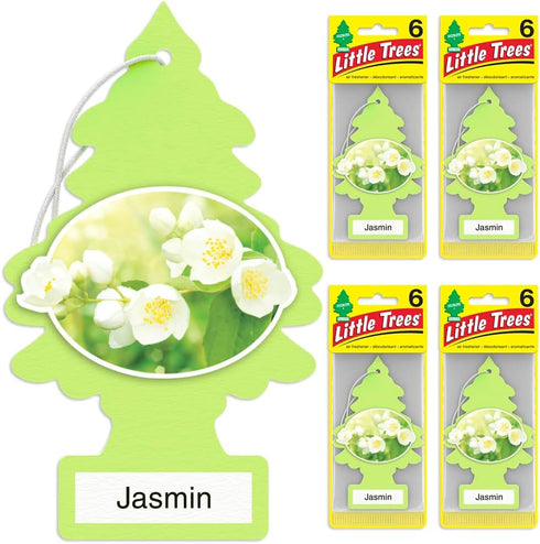 LITTLE TREES Air Fresheners Car Air Freshener. Hanging Tree Provides Long Lasting Scent for Auto or Home. Jasmin, 24 Air Fresheners...