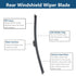 Windshield Wiper Arm & Wiper Blade Set for Ford Escape 2013-2024,Explorer 2011-2024 and 2016-2019 Lincon MKX Rear Window Back Wiper Arm Blade Repl...