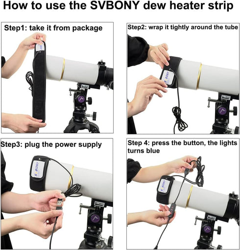 SVBONY SV172 Dew Heater Strip 320 mm Lens Heater Warmer for Telescopes and Camera Lens Temperature Regulator Strip...