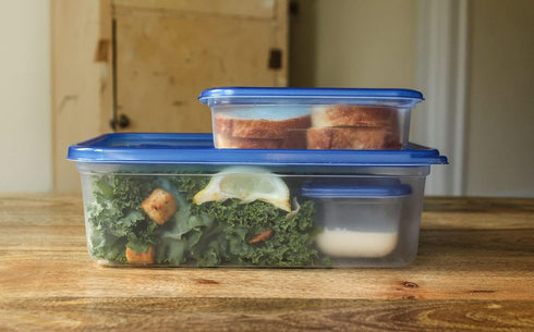 Ziploc Large Rectangle 9 Cup Containers with Lids, 2 Count...