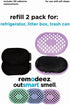 Refill Pod for 2 Pack Trash Deodorizer and Odor Eliminator Set, Coconut, Activated Charcoal, Natural Air Fresheners, (Purple) (Refill Trash (2 Pac...