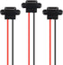 15PCS Type-C Female Chassis Waterproof Connector 2P Solder Wire Type USB C Pigtail Cable Extension Power Cable USB-C Plug to 2 Pin Bare Wire Open ...