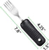 YPC Adaptive Utensils,Easy Grip Silverware,Built-Up Fork,Spoon and Rocker Knife for Adults,Elderly,Arthritis,Tremors and Parkinsons,3 Piece Set...