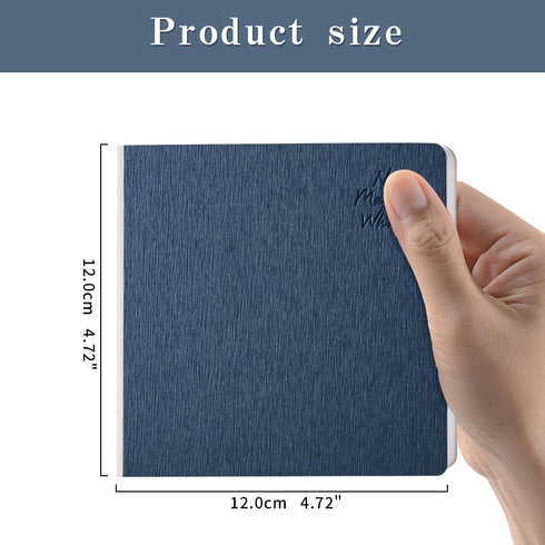 Mifuner Deep Blue Hardcover Sketchbook Square Hardbound Sketch Journal 4.7 x 4.7 Inch 42 Sheets Art Book 250GSM Ultra Smooth Paper Ideal for Penci...