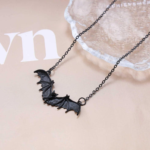 Gothic Bat Necklace Choker Flying Bat Pendant Necklace Punk Vampire Bat Necklace Halloween Bat Choker Necklace Jewelry for Women and Teen Girls...