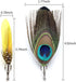 Feather Brooch for Suit Handmade Colorful Feather Lapel Pin Pack of 10...