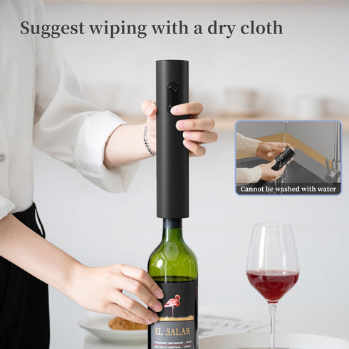 Electric Wine Opener Set, Battery Operated Wine Bottle Opener with Storage Base, Wine Corkscrew Remover, Automatic Wine Opener Accessories for Hom...