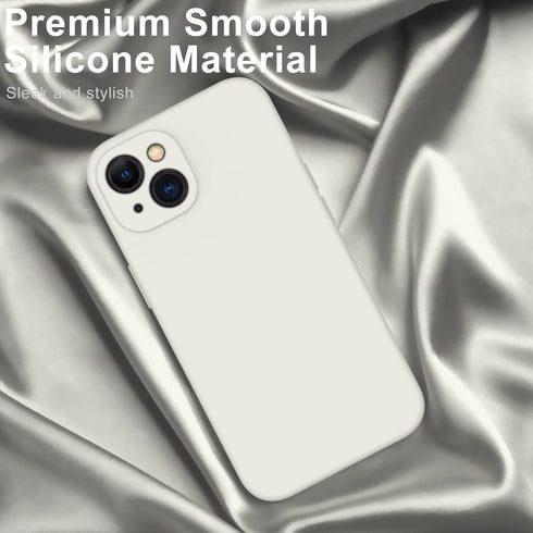 DEENAKIN Designed for iPhone 15 Case with Screen Protector - Enhanced Camera Protection - Smooth Baby Skin-like Feel Silicone Cover - Slim Fit Pro...
