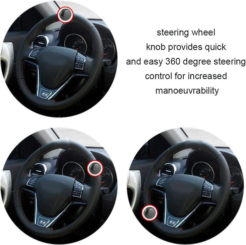 Ejoyous Steering Wheel Spinner Knob Universal Fit Vehicle Car Steering Wheel Suicide Spinner Accessory Knob for Car Vehicle Trucks, Tractors Boats...
