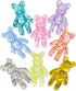 Daimay 20 Pieces 10 Colors Cute Bear Charm Pendants Cartoon Keychain Pendants Resin Gummy Candy Necklace Colorful for Earring Bracelet DIY Jewelry...