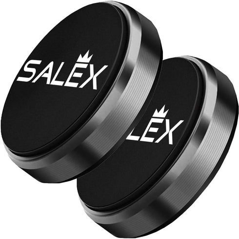 Magnetic Phone Mounts 2 Pack with 3M Adhesive. Black Flat Cell Phone Holder for Car Dashboard, Truck, Wall, Mirror, Table. Universal Low Profile S...