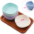 4.5 OZ 6 Psc Mini Wheat Straw Small Dessert Bowls, Unbreakable Dipping Saucers for Side Dishes, Snack Bowls, Small Bowls for Kitchen, Stacked Pinc...