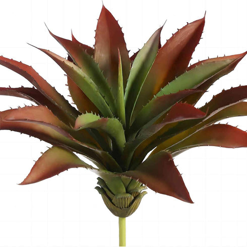 JUSTOYOU Large Artificial Succulents Aloe Plants Real Touch Fake Flowers Unpotted for Home Wedding Festival Arrangement (1, Green-Red)...