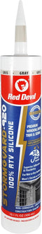 Red Devil 078050 StormGuard 920 100% RTV Silicone Window and Door Sealant, A Water-Resistant Adhesive for Interior and Exterior Use, 10.1 oz. Tube...