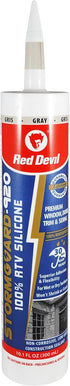 Red Devil 078050 StormGuard 920 100% RTV Silicone Window and Door Sealant, A Water-Resistant Adhesive for Interior and Exterior Use, 10.1 oz. Tube...