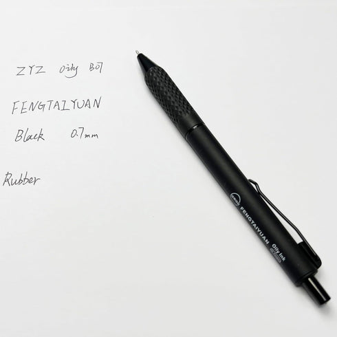 Fengtaiyuan ZYZOilyB07US, 18 Count, 0.7mm, Black Ink Ballpoint Pen, Matte Texture Pen Barrel, Smooth Writing, Slip-Resistant Comfort Grip (Black-Z...