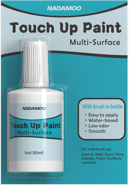 NADAMOO White Multi Surface Touch Up Paint, Interior and Exterior House Appliance Paint for Cabinet, Wall, Door, Furniture, Windows, Shutter and T...