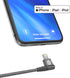 GALVANOX Right Angle Lightning to USB-C Cable (Apple MFi Certified) Braided iPhone Charger L-Shape Cord for Fast Charging iPhone 12/13/14 Pro Max/...