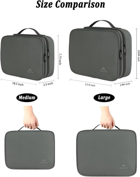 MATEIN Electronics Organizer Travel Case, Large Cable Storage Bag, Water Resistant Carrying Case with Handle, Tech Pouch for Ipad(Up to 12.9inch),...