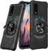 TJS Compatible for AT&T Maestro 3 (U626AA) Case, Metal Ring Magnetic Support Kickstand Heavy Duty Protector Cover Phone Case for AT&T Maestro 3 (B...