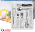 Home Basics 7 Molded Compartments Plastic Cutlery Tray (White) | Flatware and Extra Utensils Organizer | Deep Compartments | Heavy Duty | Round Co...