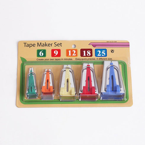 HONEYSEW Set of 15 Size Fabric Bias Tape Maker Tools Fabric Sewing Quilting Bias Binding Maker Come with 40 pcs of Multi-Color Quilting Pins Jelly...