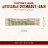 Foustman's Salami Rosemary Lamb Artisanal, Nitrate-Free, Naturally Cured, Gluten-Free, Dairy-Free, No Pork, 8 Oz Sticks...